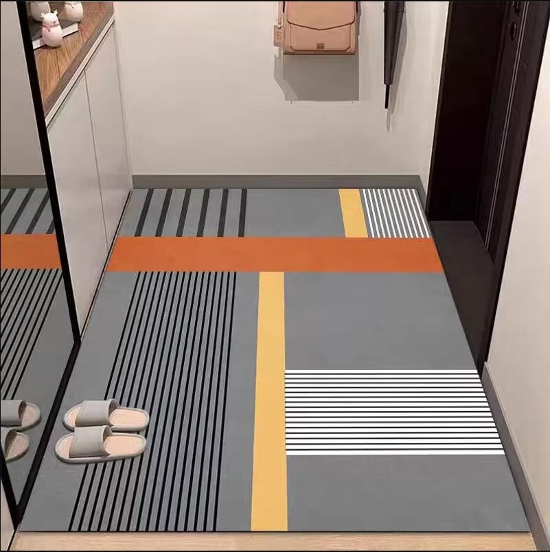 

1PC Nordic Simple Crystal Velvet Carpet Bathroom Entrance Door Mat Toilet Absorbent Dirt Resistant Floor Mat Home Decor 80X160CM(2.6X5.3FT)