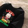 Labubu Christmas T-shirt Short-sleeved Retro Modern Blouse Happy Style