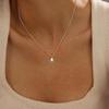 Elegant Faux Pearl Water Drop Titanium Steel Choker Necklace for Women