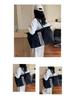 2025 Women's Sporty Korean Striped Minimalist Tote Bag - Large Capacity, Versatile for Travel & Casual Use