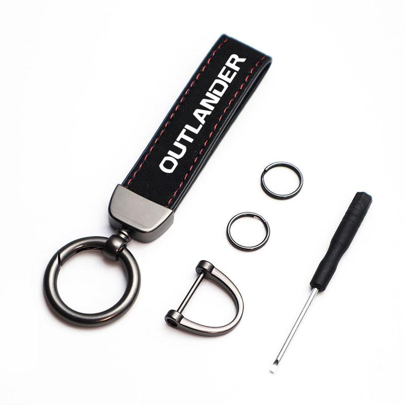 Anti-lost Car Keychain Fashing Decoration Keyring Auto Vehicle Key Chain Holder Gift For Mitsubishi Outlander Car Accessorie