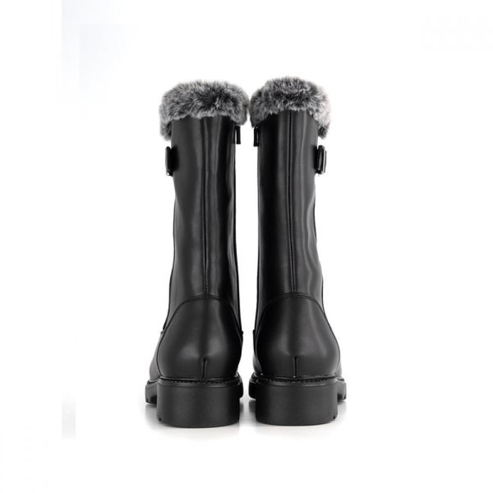 Vainer Women S Comfort Half Fur bootS Black H9xj0f00ak
