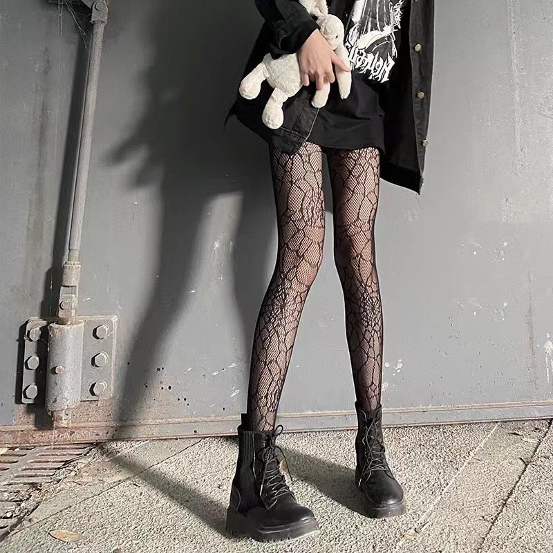 Gothic Tights Sexy Cosplay Costume Fishnet Stockings Nylon Thigh High Pantyhose Plus Size Women Gift for Girlfriend Dropshipping
