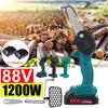Electric Chain Saw Lithium Battery 88V Mini Pruning One-handed Garden Tool With Chain Saws Rechargeable Woodworking Tool 800W