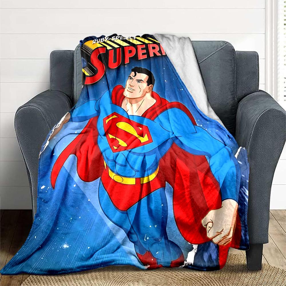 1pc Superman Flannel Throw Blanket Soft, Warm & Cozy for Couch, Bed, Office, and Travel Versatile All Season Gift, Christmas present