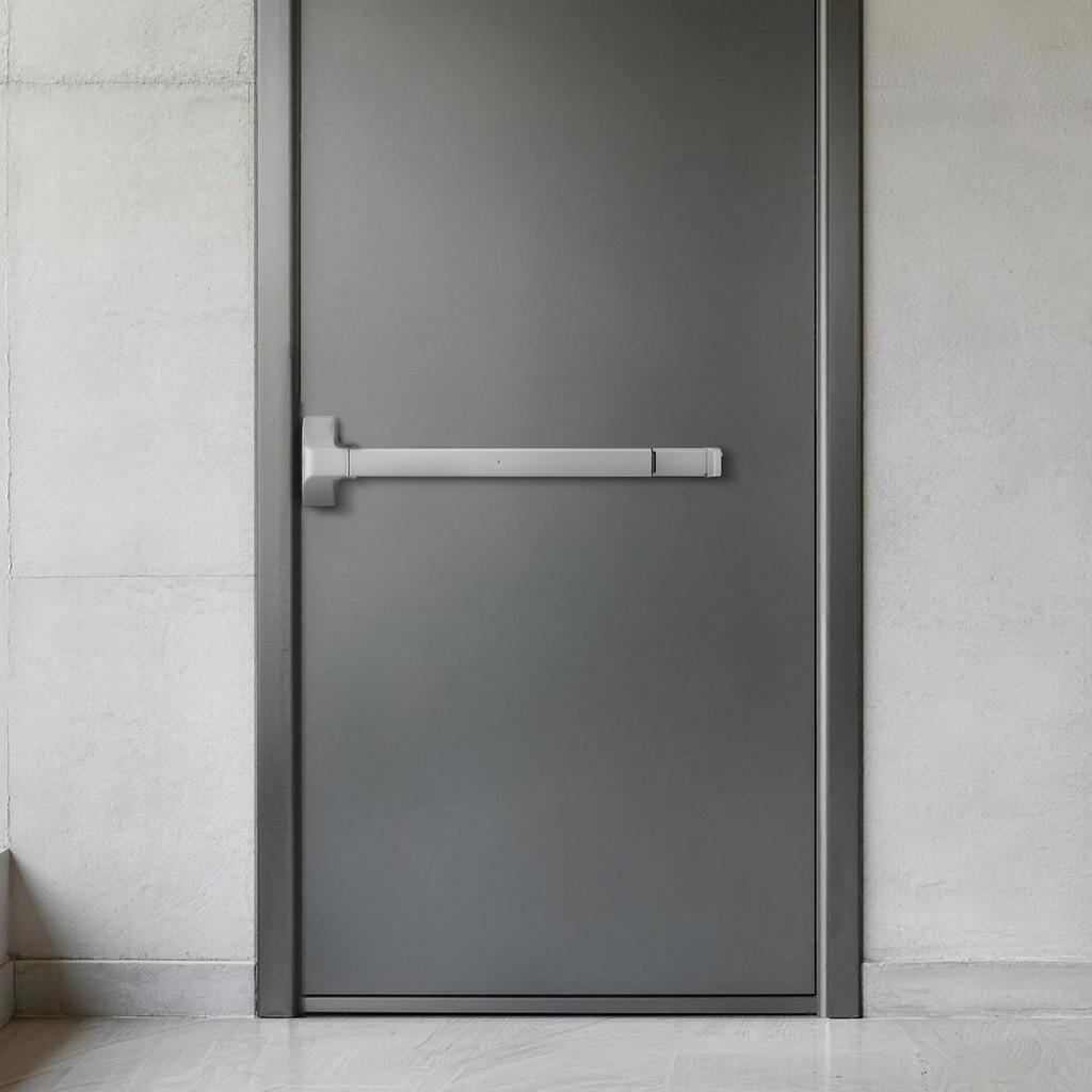 Push Bar Panic Exit Device, 711 Mm Premium Metal Commercial Panic Bar for Exit Doors, Emergency Exit Door Hardware with Warning Sticker, Easy