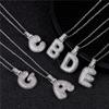 Cross Hip Hop Copper Zircon 26-Letter Pendant Necklace