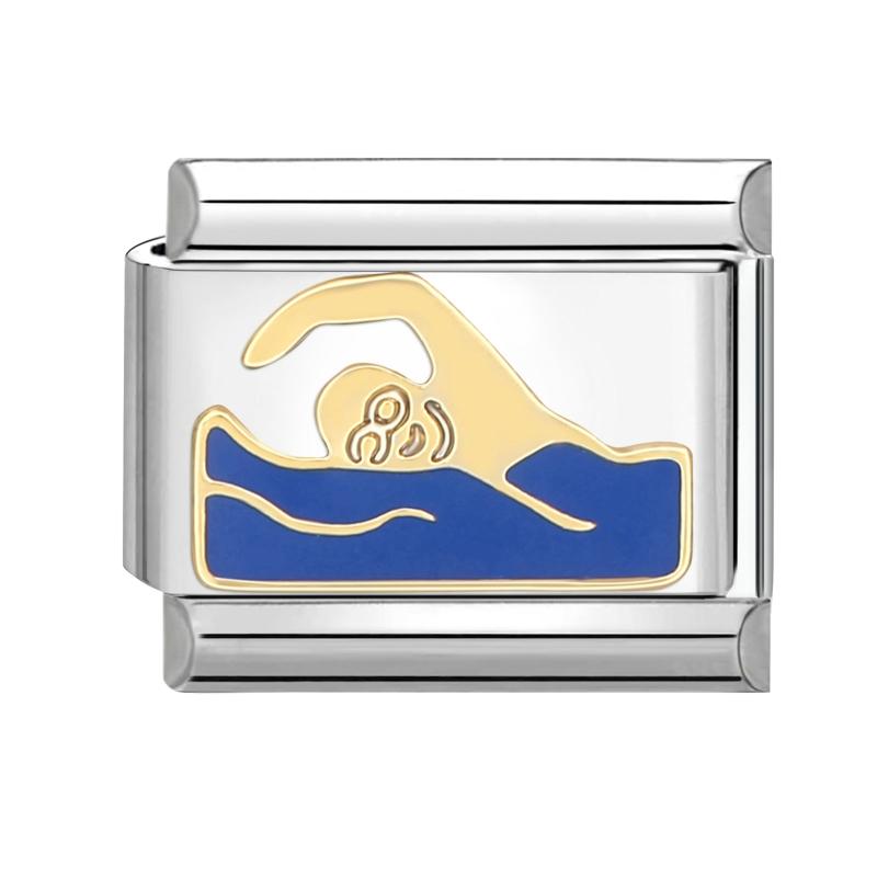 Zale Charm Italian Albastru Carouri Fluture Ochi de Diavol Flori Pisică Inimă Se Potrivesc Brățară Oțel Inoxidabil 9mm Femei DIY Făcut Cadouri