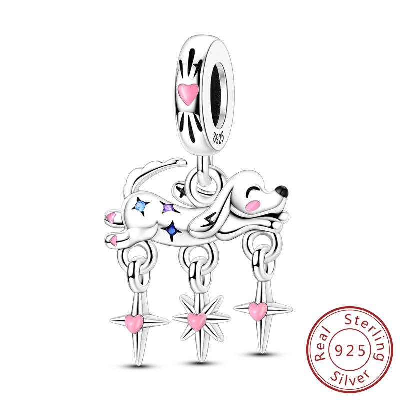 New Copper Charms Beads Capybara Firefly Puppy Cat Horseshoe Charm Fit Bracelet Bangle Pendant Women Jewelry Gift