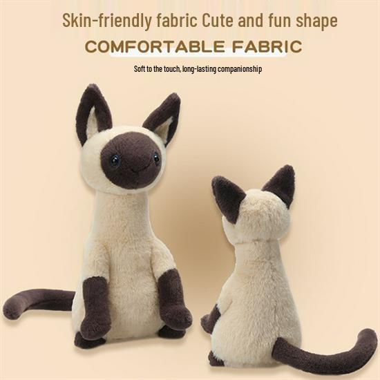 Adorable Kitten Plush Toy - Children's Cuddle Companion Doll and Birthday Gift for Girls