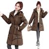 New Product, Winter, Korean Version, Women's, Medium Length, Down and Cotton Jacket, Slimming, Fashionable, Winter Cotton Jacket, Thick Coat