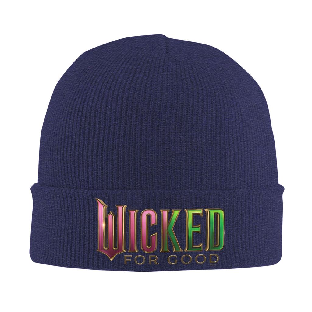 Wicked- For Good Pink To Green Logo Knitting Hat Beanie Hats Kpop Elastic Unisex Adult Bonnet Hats Winter Graphic Caps