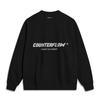 Li Ning CF Series Letter Print Casual Loose Pullover Fleece Warm Sweatshirt Unisex Sweatshirt Black AWDUF97-1