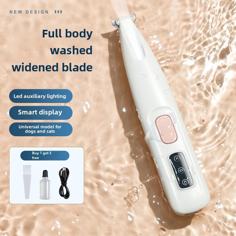 LED-Equipped Waterproof Pet Foot Shaver: Electric Clippers for Cats and Dogs