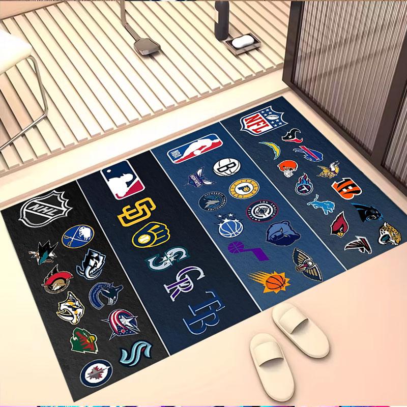 Χαλί με Εκτύπωση NFL, Πλενόμενο Χαλί Δαπέδου, Για Είσοδο, Φοιτητική Εστία, Πλυντήριο, Γραφείο, Μελέτη, Διακόσμηση Σπιτιού, Δώρο Γενεθλίων Χριστουγέννων