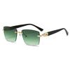 Frameless Fashion Trimmed Sunglasses Men'S High-End Sense Uv-Proof Business Wind Driver Driving Sunglasses