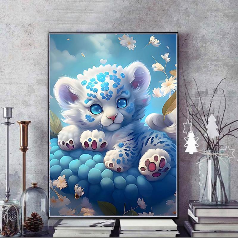 

5D Diamond Painting DIY Diamond Painting Animal Diamond Cross Stitch Set Decoration 20x30cm