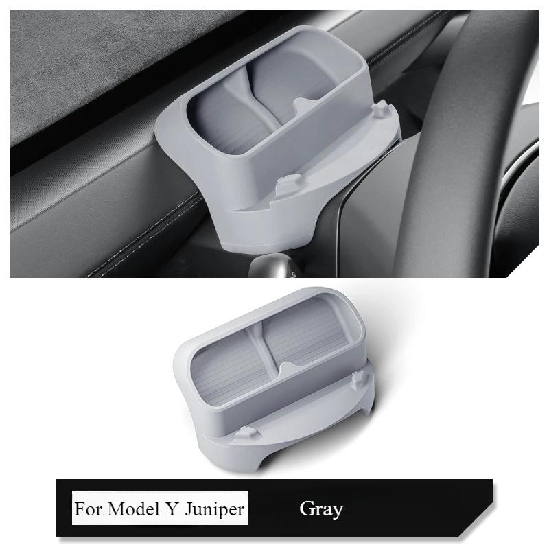 For Tesla Model Y/YL Juniper 2025 Steering Wheel Front Storage Box Multifunctional Silicone Phone Holder Glasses Storage Access
