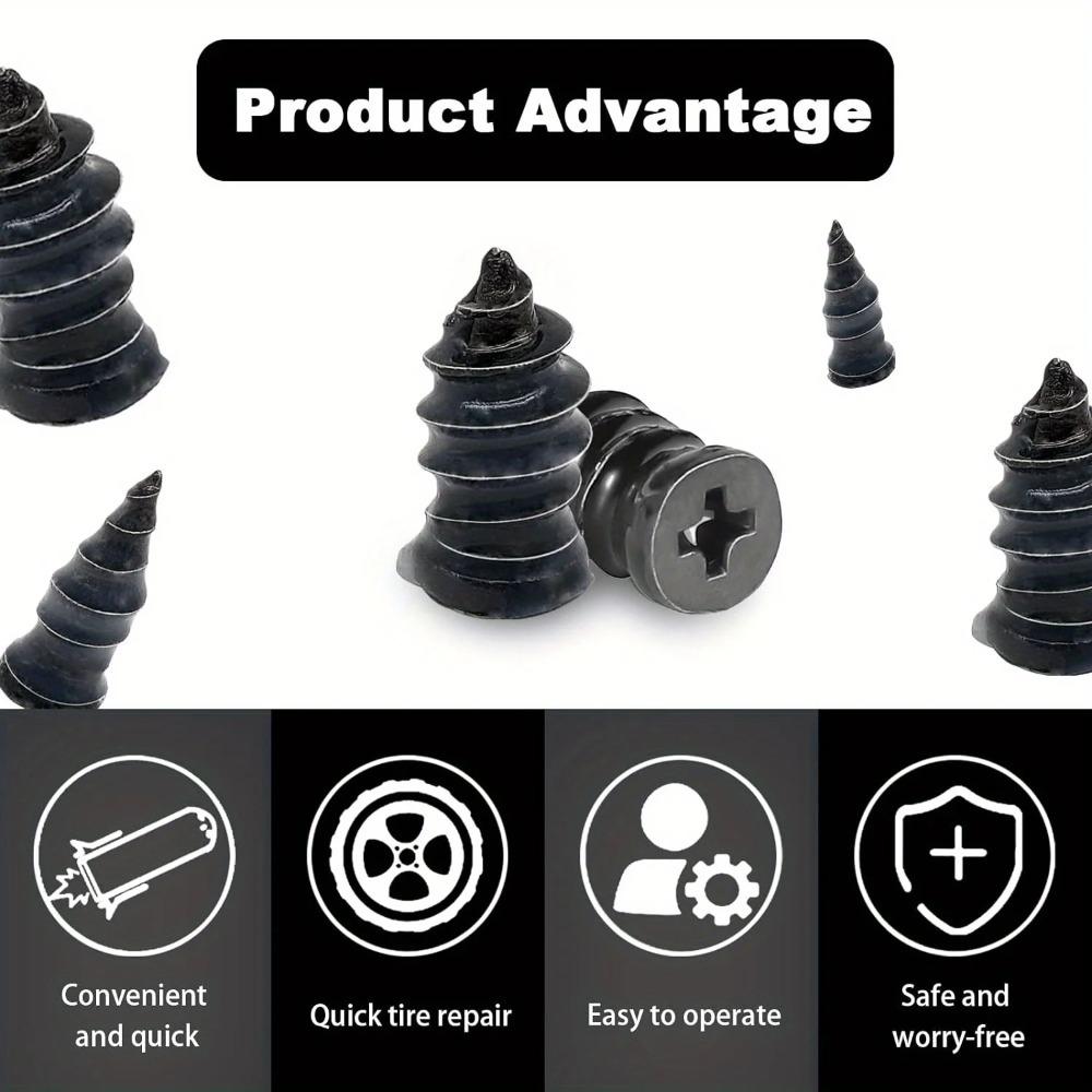 Tire Repair Rubber Nail,40PCS Tire Repair Rubber Screws Fast Tyre Self-Service Tool,Electromobile Tire Puncture Repair for Car