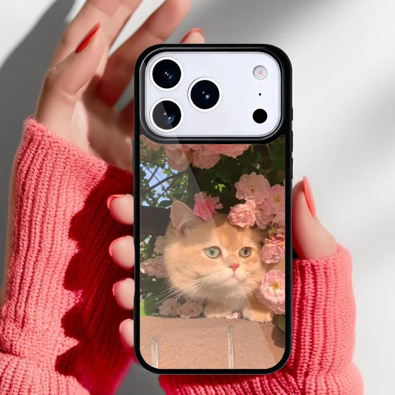 Lovely cat cute Phone Case for iPhone 17 16 15 14 13 Pro Max Back Cover for 12 11 Pro Coque