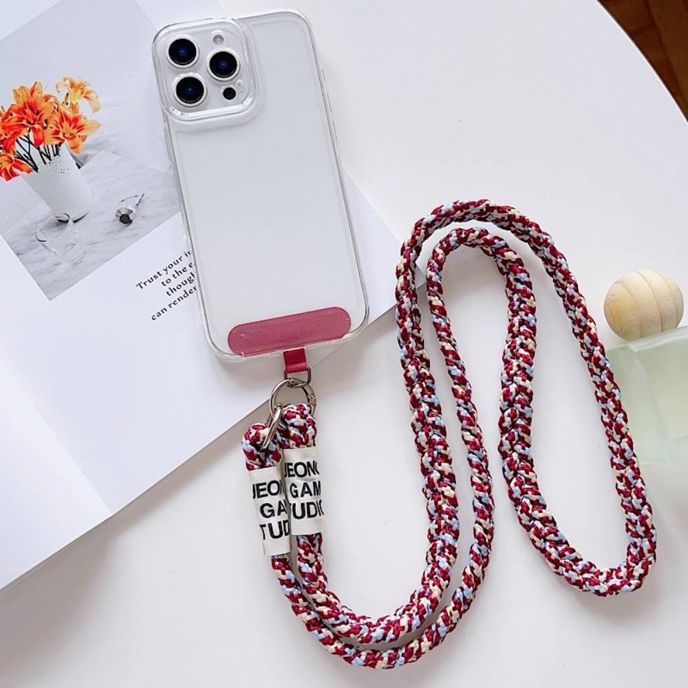New Long Phone Lanyard Braided Rope Keychain Phone Case Chain Straps Crossbody Outdoor Lanyard Hanging Cord Phone Accessories