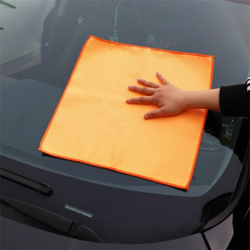 Microfiber Car Wash Towel Cleaning Cloth Honeycomb Pineapple Grid Towels Waffle Absorbent Rag Car Detailing Cleaning Tools