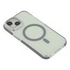 For iPhone 15 Plus Magnetic Case TPU Acrylic Clear Phone Back Cover with Lens Protector Kickstand