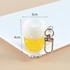 Mini Beer Mug Keychain Pendant - Creative Draft & Qingdao Beer Mug Glass, Champagne Style, Promotional Gift