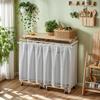 Doorzichtige Raamband, Kort Gordijn met Stangzak, Lichtdoorlatende Valance Gordijn voor Kelder Keuken Slaapkamer Raam Kast