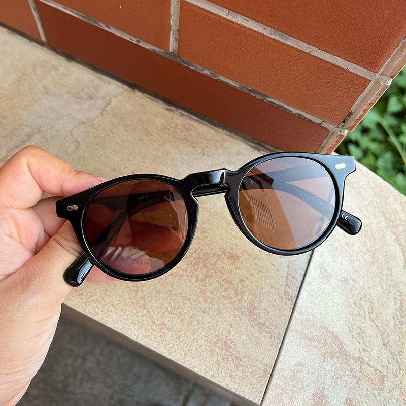 

Sunglasses Men 2023 Gregory Peck Brand Design Sunglasses Women Colorful Sun Glasses Vintage Round Sunglassesblue Glasses Men Size 45