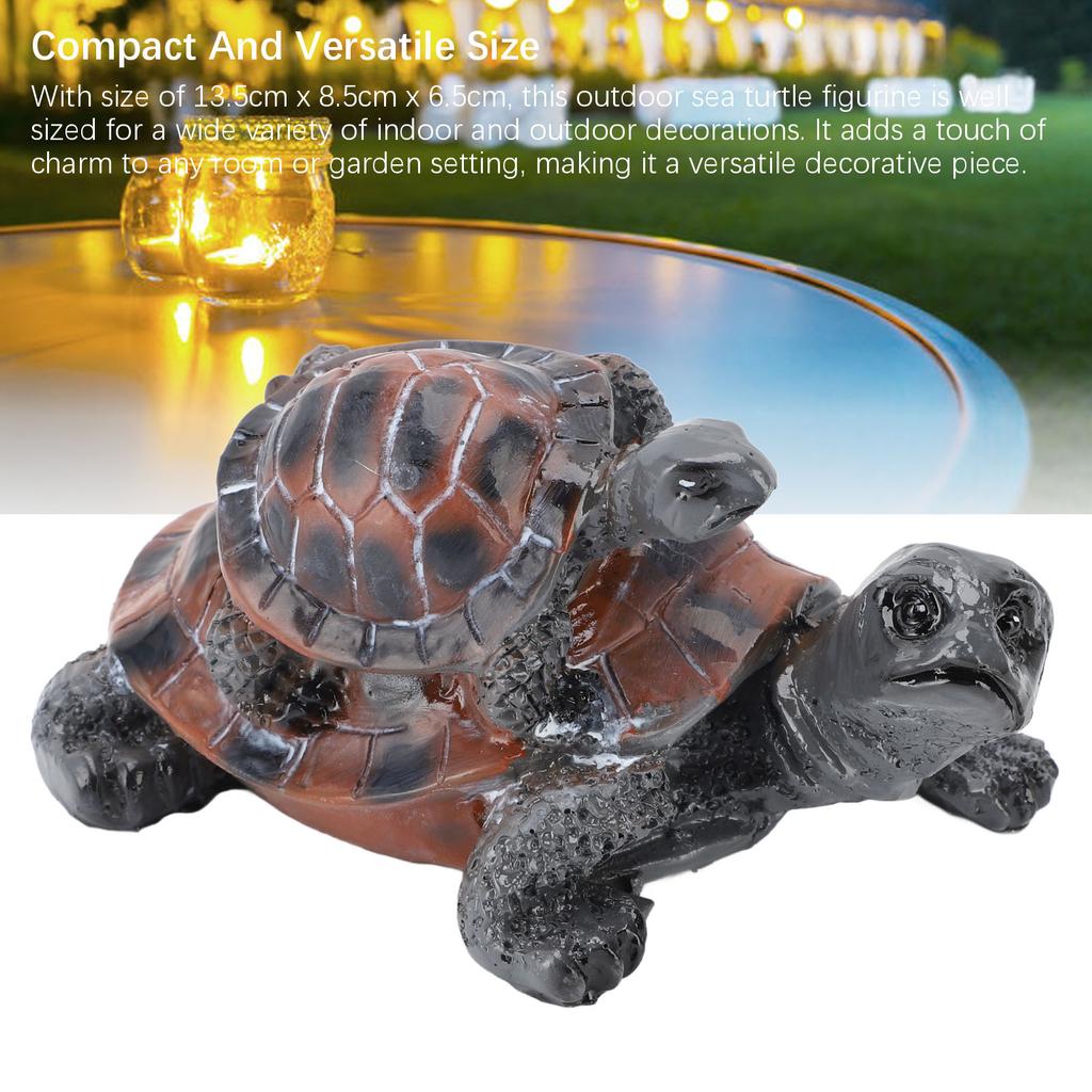 Sea Turtle Ornaments Decoration Synthetic Resin Sea Turtle Figurine Garden Decor for Living Room Bedroom