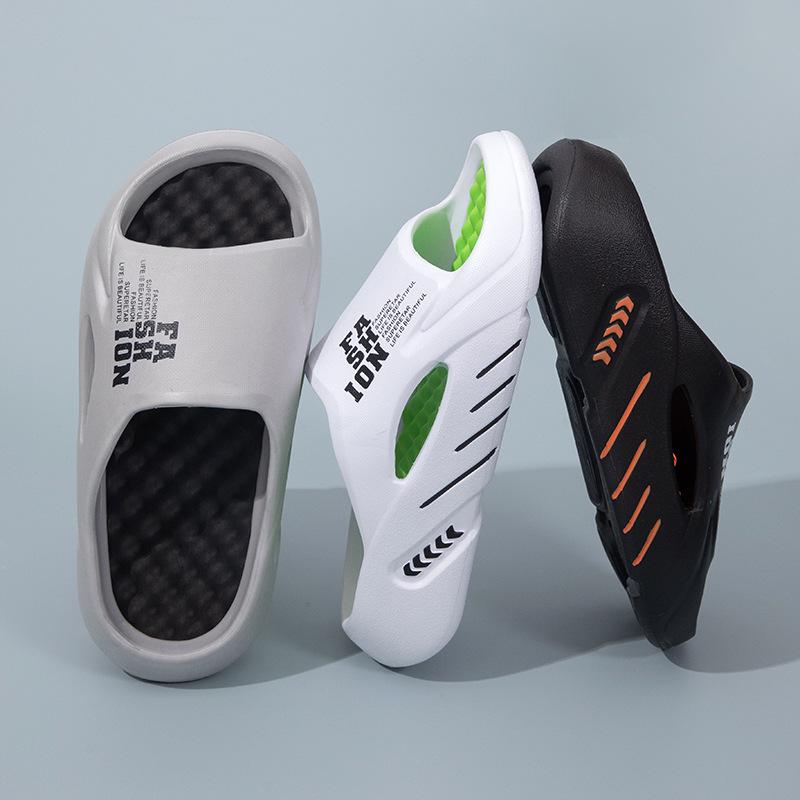 Men's Summer Trendy EVA Soft Sole Beach Slippers - Stylish Outdoor Sports and Women's Painted Coconut Sandals
