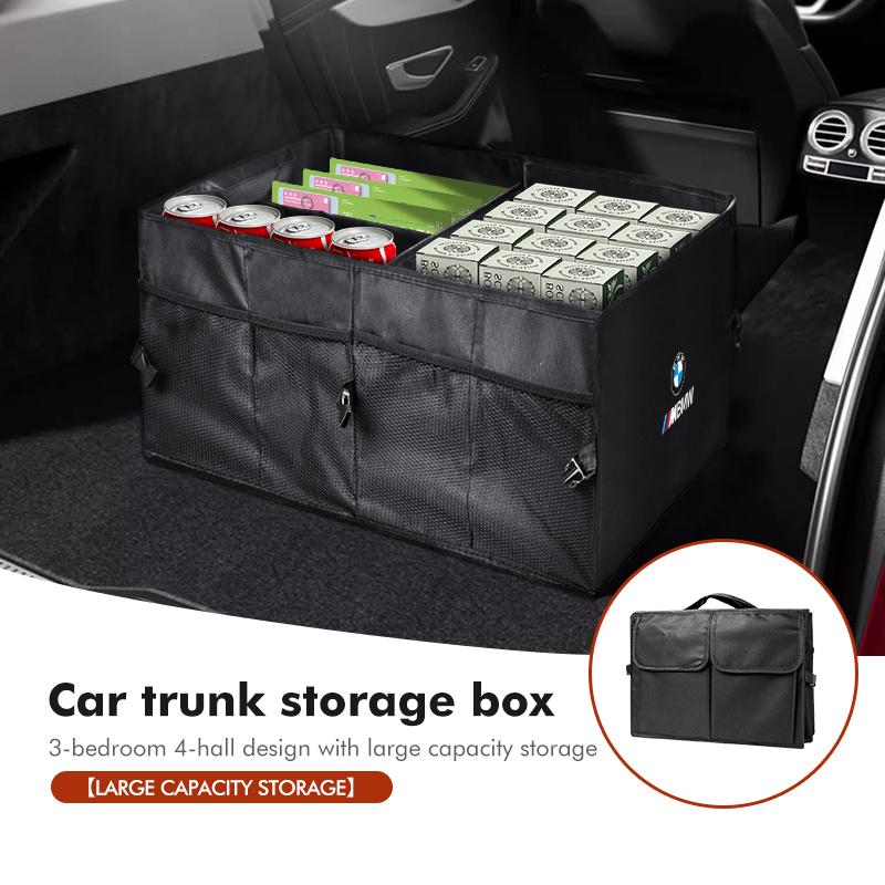 KHQB5 Foldable Car Trunk Storage Box Tool Box Storage Accessories For BMW X3 X5 M5 M3 E46 E90 E60 F10 E39 F30 E36 G30 E87 E70
