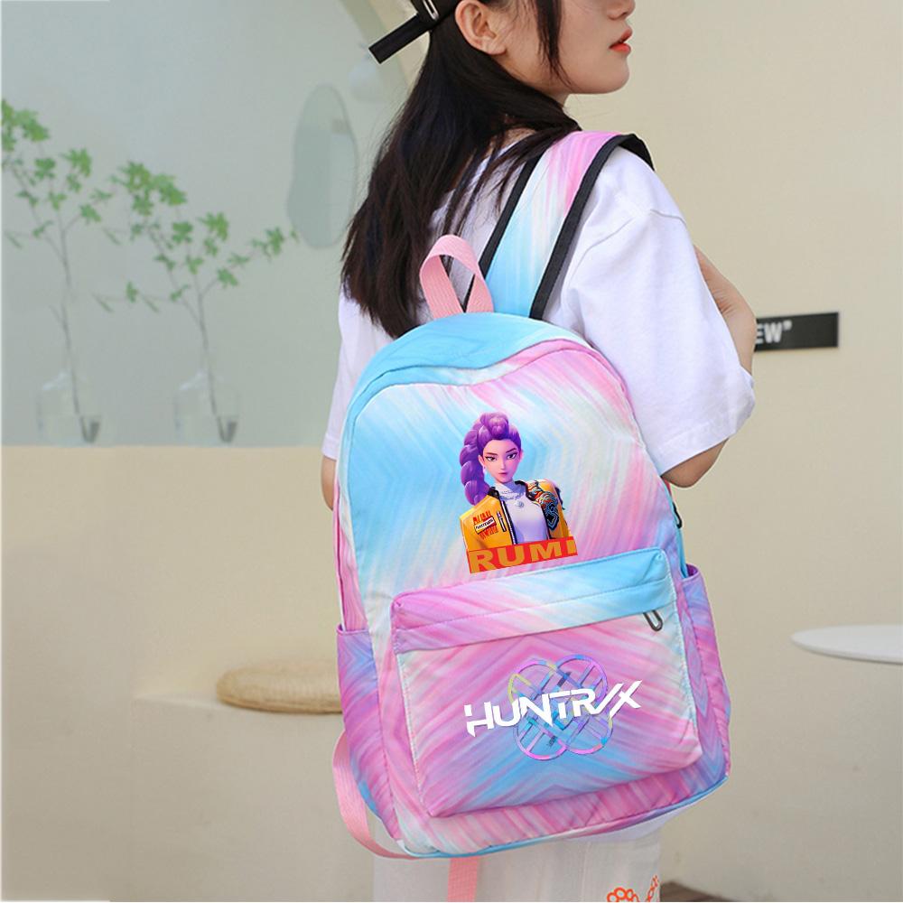 3Pcs/set Anime Demon Hunters Printed Backpack with Shoulder Bag Pengcil Case for Teenager Large Capacity Waterproof Bookbag Back To School Gift