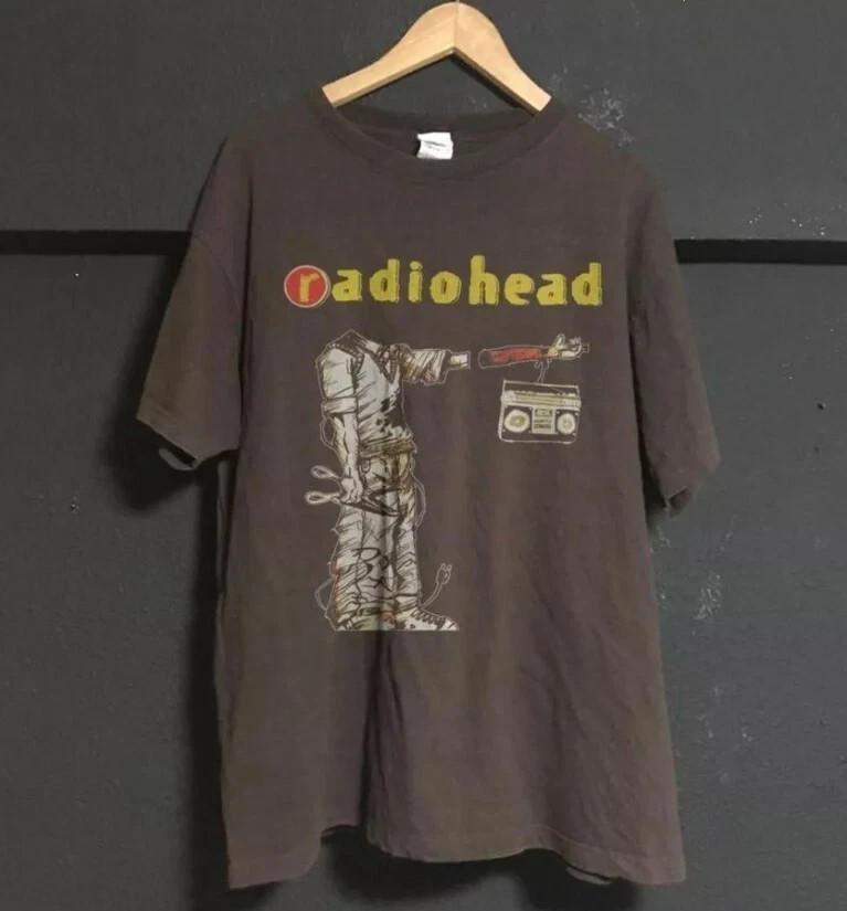 Редкий! Radiohead группа 90-х классический стиль, унисекс рубашка, рок-музыка Горячая Новая Унисекс Футболка XXL