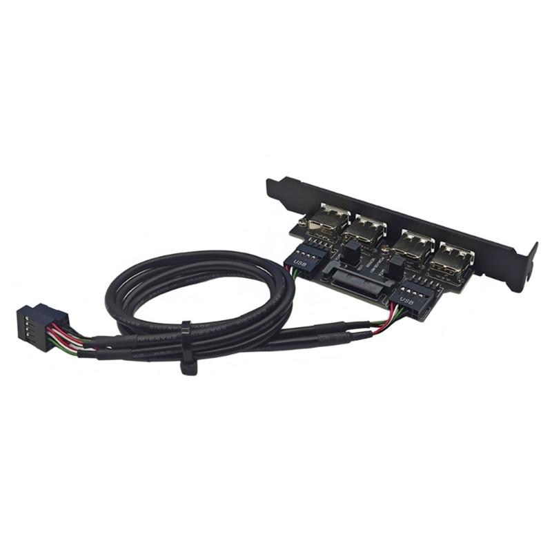 Universals USB2.0 Motherboards Expansion Bracket For PC Case Featuring Anti Interferences Metal Housing