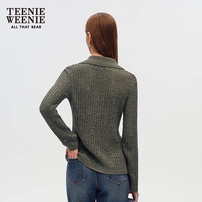 Teenie Weenie Women's 2025 Fall Burnout Knit Cardigan