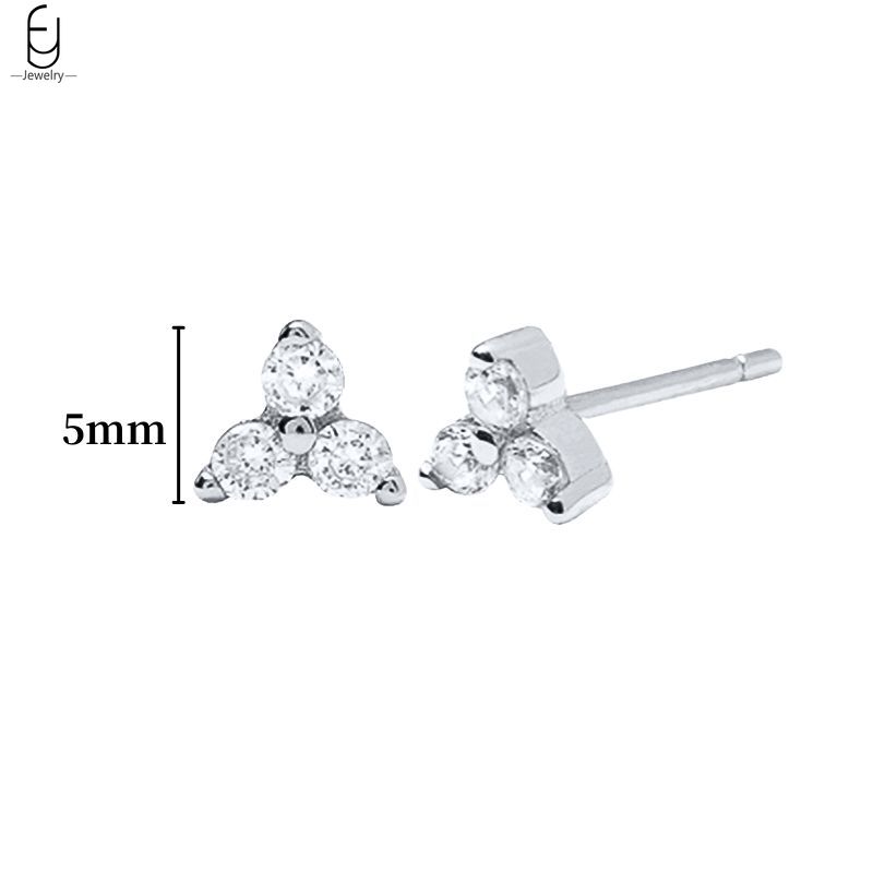 925 Silver Ear Buckles Fashion Hoop Earrings White Crystal Luxury Women's Earrings Wedding Women's Jewelry Premium Gift