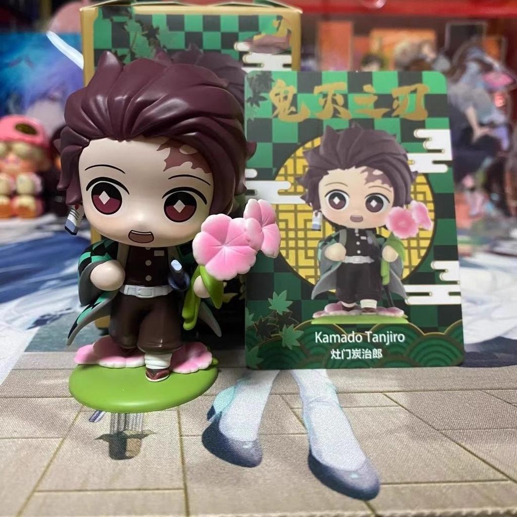 Demon Slayer: Kimetsu No Yaiba Birth Flower Blind Box Tanjiro, Nezuko Zenitsu, and Imaburo Figurine Peripheral Model Gift