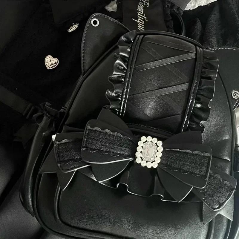 Lace Cat's Ear School Bag Japan Ita Mochila Cute Large Capacity Mochilas Bow Women Bags Student Backpack