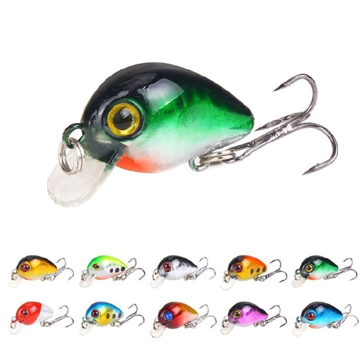 10 stuks Vis Lokaas Kunstmatige Vis Aas Topwater Crankbaits Wobbler Kunstmatige Harde Aas met Tackle Box Eenvoudig te Gebruiken