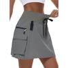 Women's Hiking Cargo Skirt Outdoor Sports Zipper Tennis Skirt