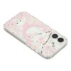 For iPhone 17 Case Compatible with MagSafe Embedded Rhinestones IMD Pattern TPU PC Phone Back Cover