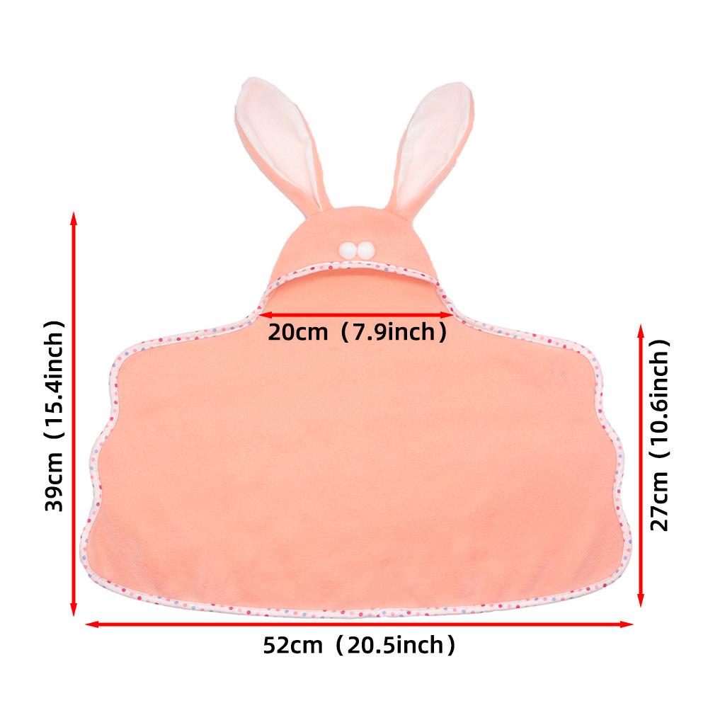 Cute Pop Doll Bath Towel Blanket Fit 10-14 Inch American&43 Cm New Born Baby Doll Accessories Rabbit Ear Hugging Blanket Gifts