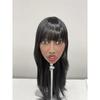 Make-up-Kopfmodell, lebensgroß, M16-Schnittstelle, TPE-Material, inklusive Perücke, Sammlerausstellung