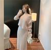 Pullover Sweater Knitted Sling Dress Set
