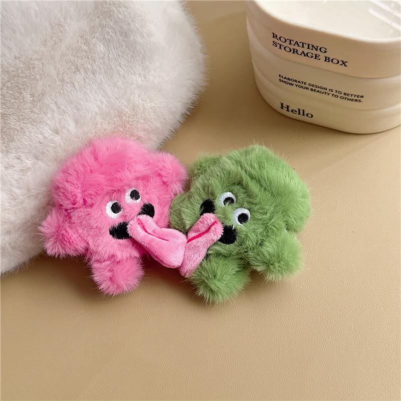 Cute Plush Magnetic Tongue-Sticking Little Monster Headphone Case For AirPods 1/2 3 AirPods Pro 2 Drop-proof Headphone Cover