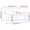 Vidaxl 2-Osobowa Sofa Z Poduszkami, Jasnoszara, 120 Cm, Mikrofibra