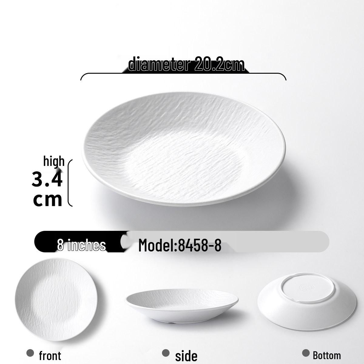Xiangyuan Mei Melamine Rock Texture Plates for Steak, Pasta, and Stir-fry