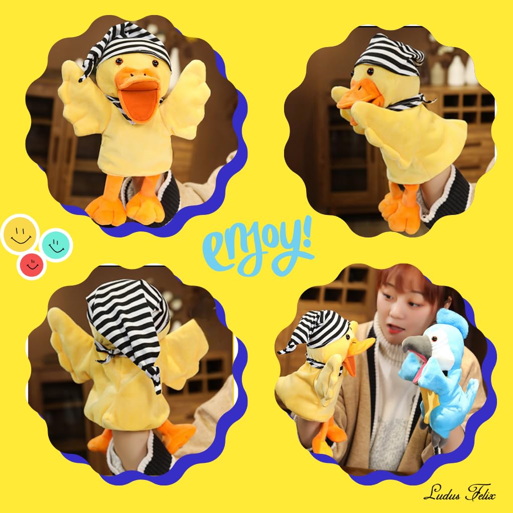 Ludus Felix Hand Puppet [Domestically Tested] Puppet Show Glove Puppet Ventriloquism Plush Toy (Duck)